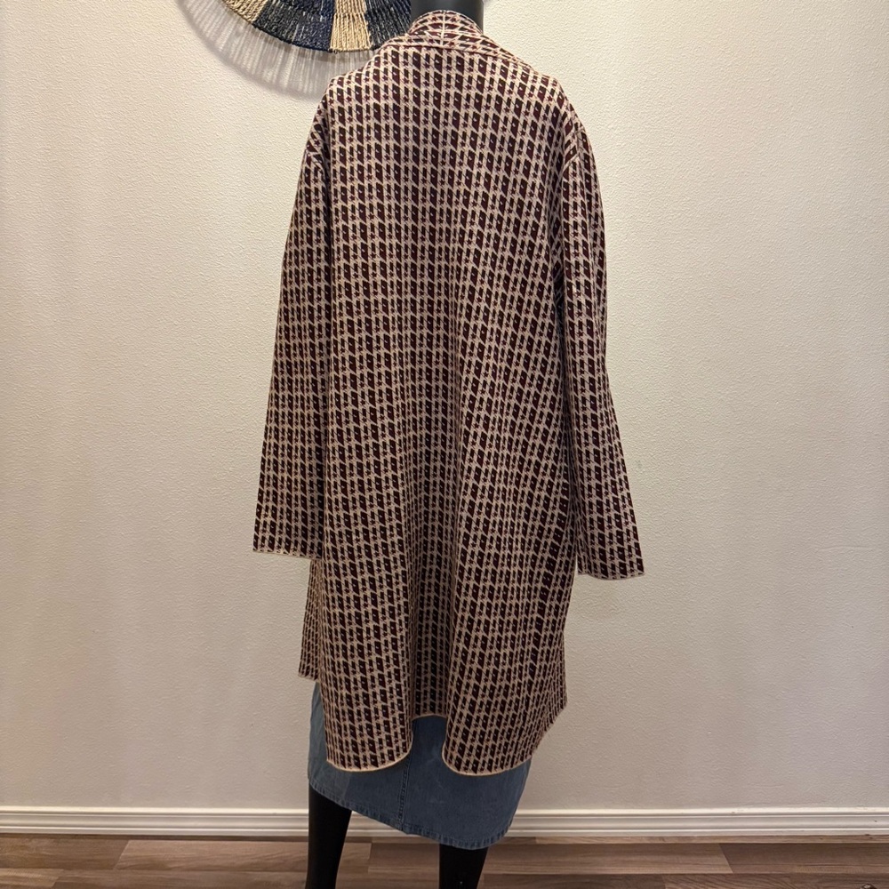 Venini Brown and Black Checkered Cardigan - Picture 8 of 16